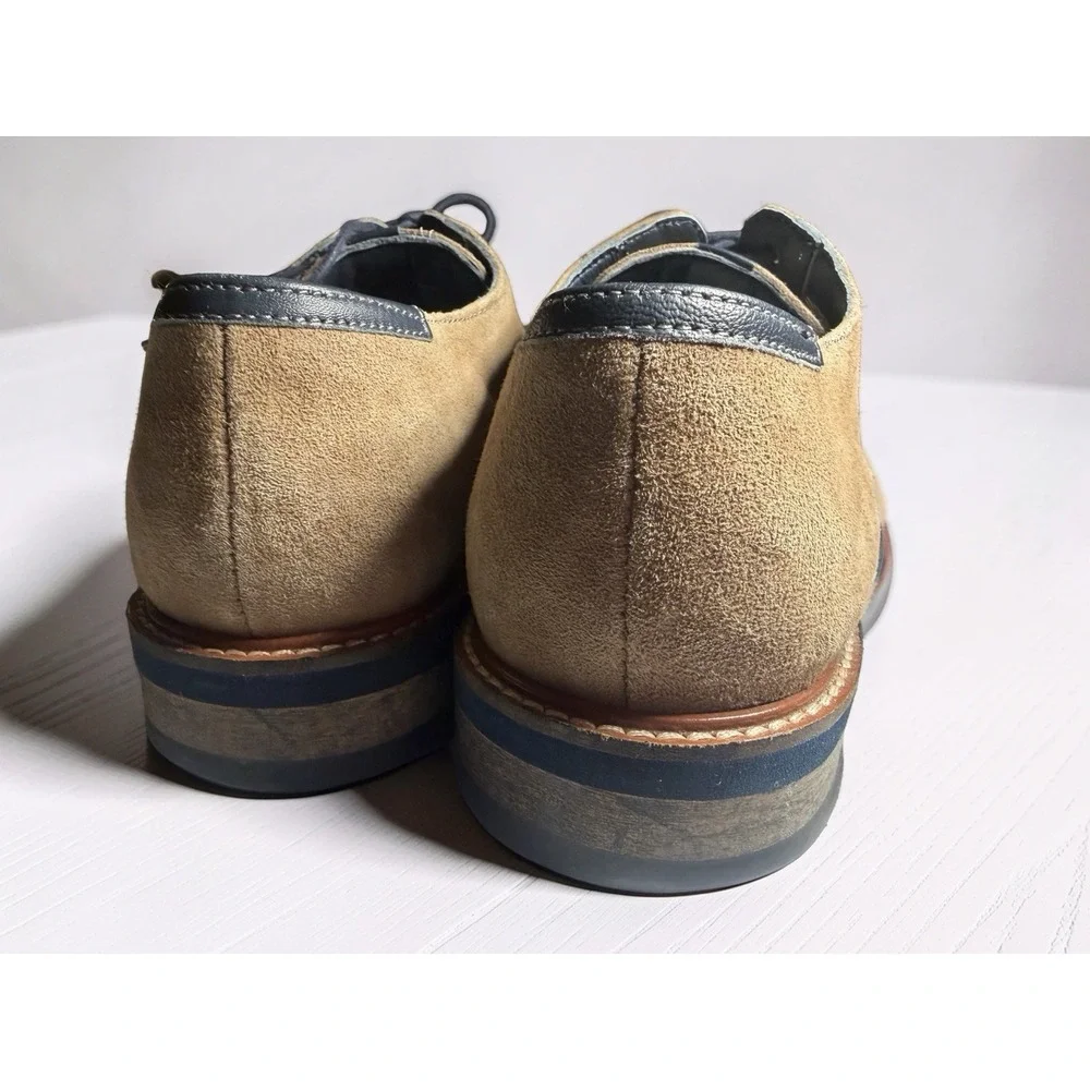 Aiden & Mason Men's Beige Suede Leather Oxford Lace Up Shoes Size 10 EUC